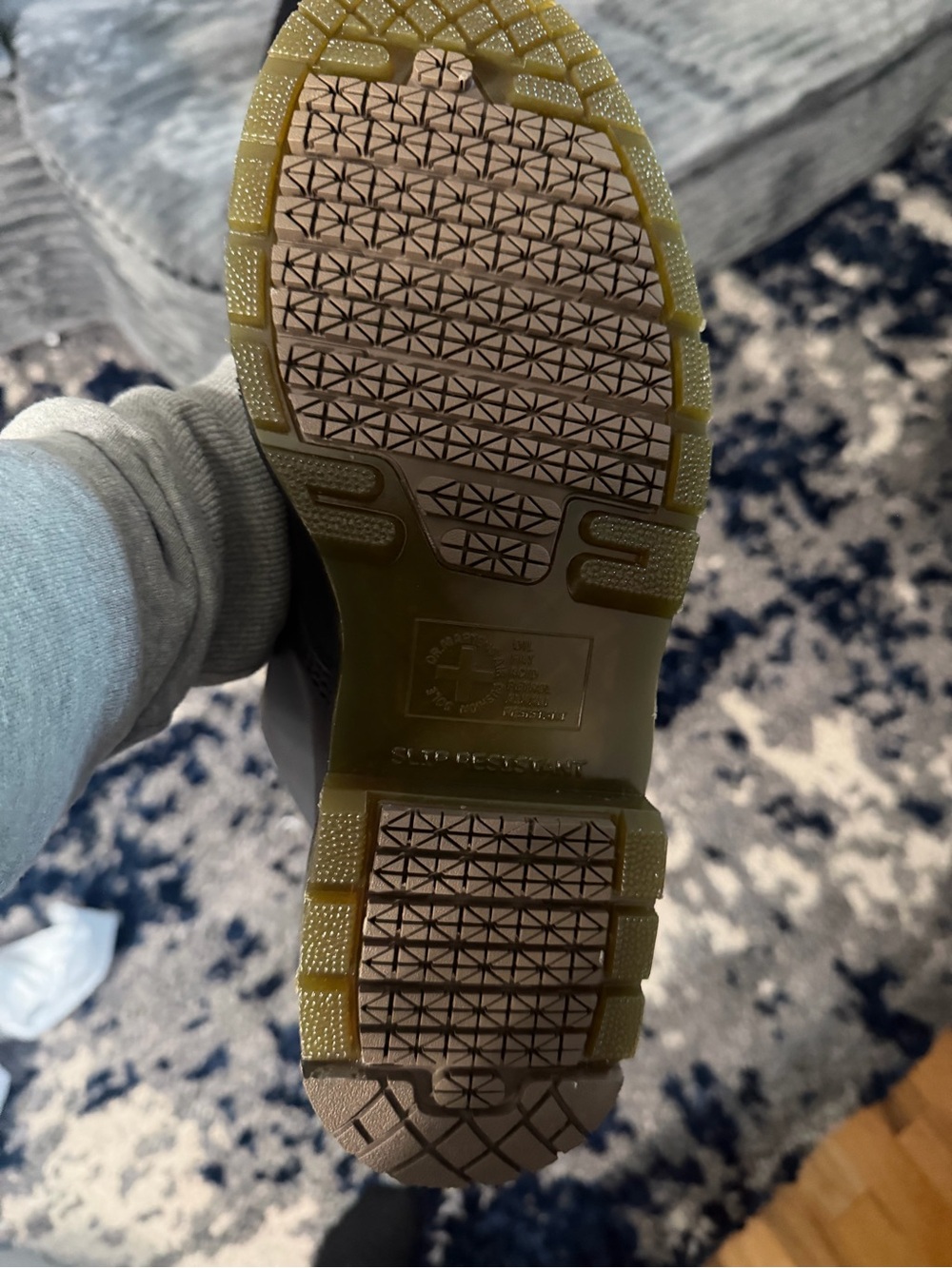 Brand new Men's Black Lace-Up Dr. Marten boots with winter grip soles. - Picture 5 of 6